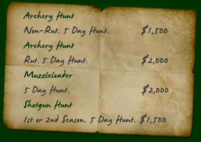 Whitetail Hunt Pricing